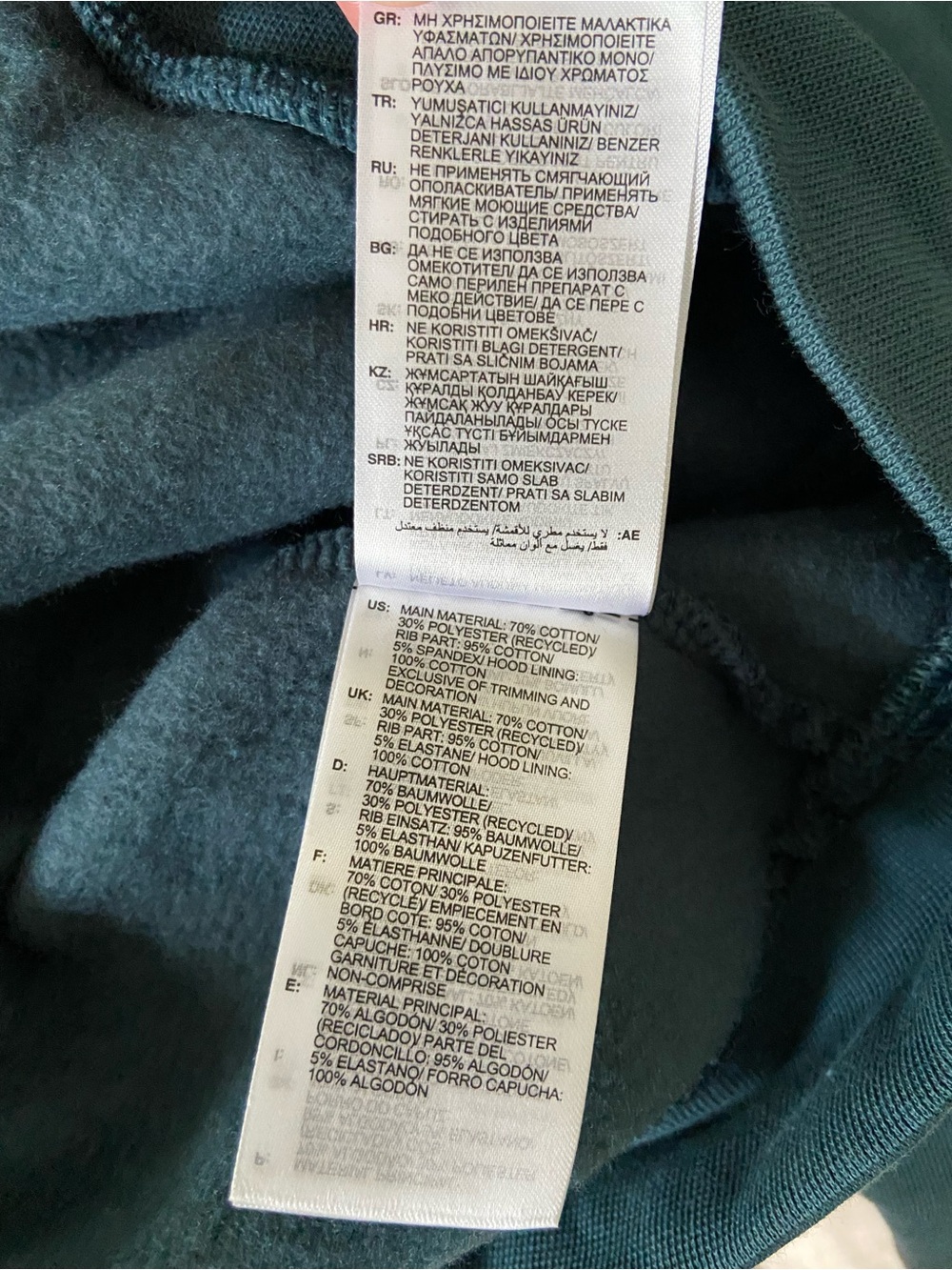 NWT - Adidas Men's Arctic Night Teal Hoodie Sweatshirt - Trefoil Logo - Large - Picture 12 of 14